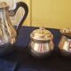 Christofle tea set. silver metal hallmark.
