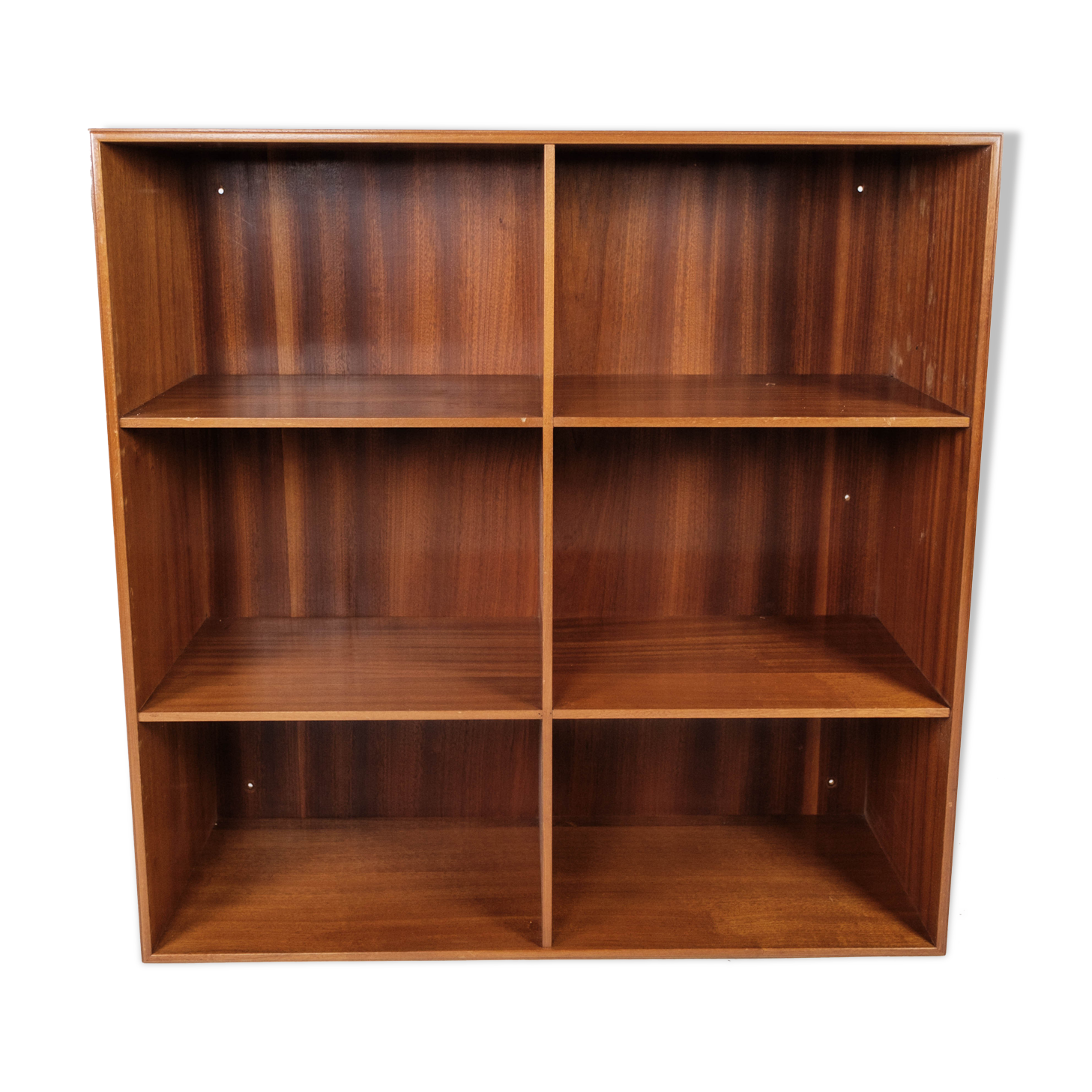 Bookcase in light mahogany designed by Mogens Koch and manufactured by Rud Rasmussen in the 1960s.