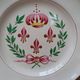 Ancienne assiette avec blasons et armoiries Saint Clément France