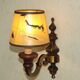 French Vintage Bronze Effect Metal Traditional Wall Light Card Shade 5169