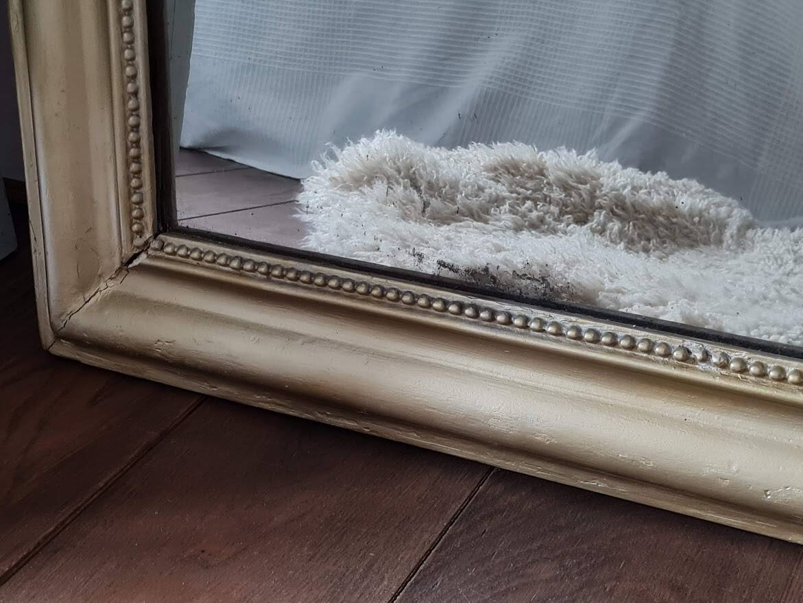 Antique gilt Louis Philippe mirror, 88 x 72