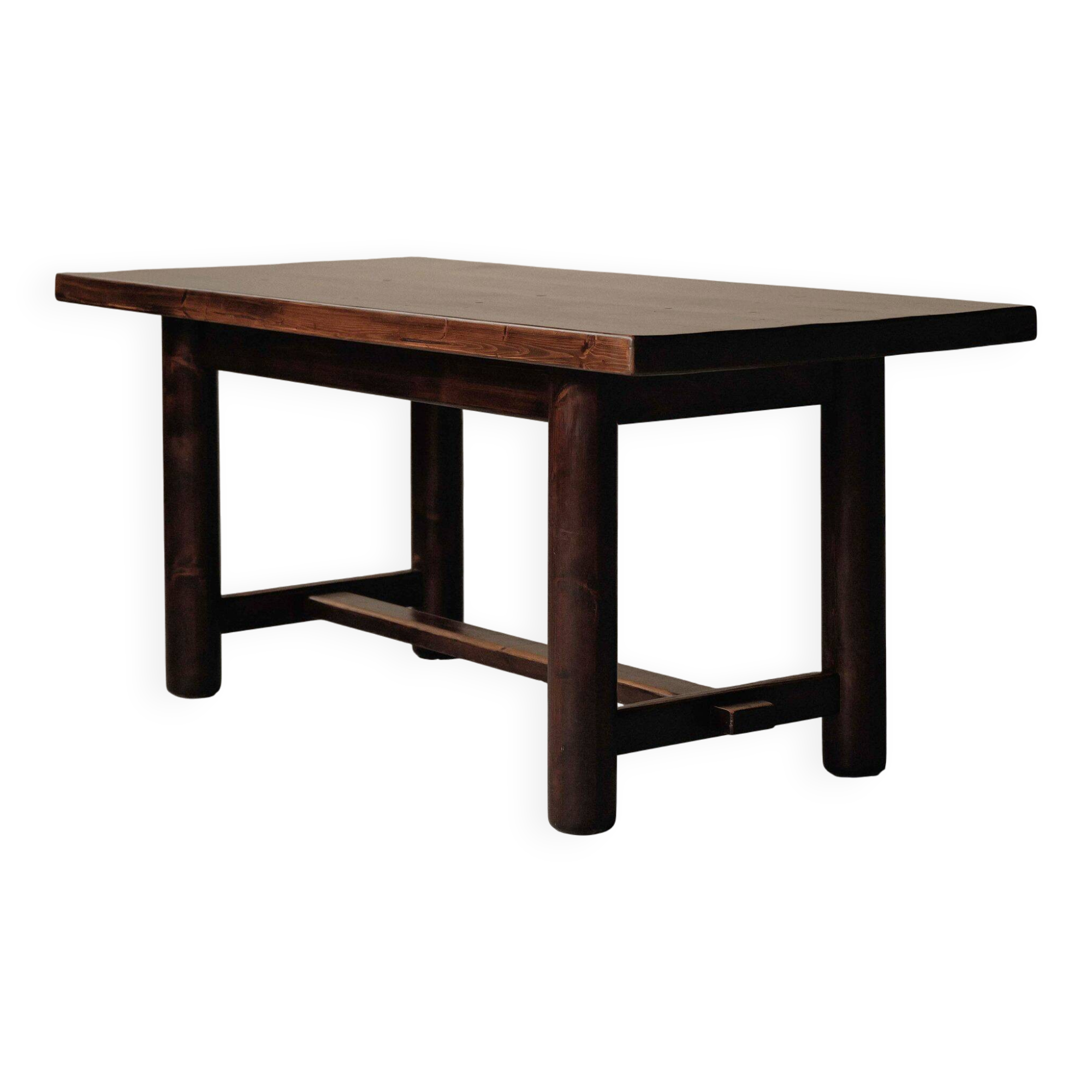 Modernist solid pine table, 1960s