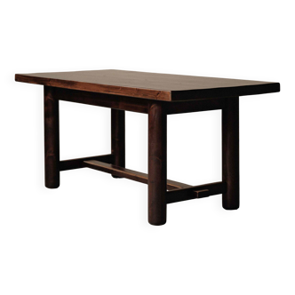 Modernist solid pine table, 1960s