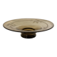 Large Art Deco smoked glass bowl