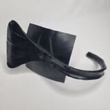 Art Deco wrought iron spade in the shape of Ginkgo Biloba leaf