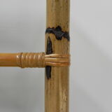 Bamboo display cabinet with 5 smoked glass shelves