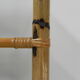 Bamboo display cabinet with 5 smoked glass shelves