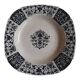 Gien Ibis blue square earthenware dish