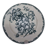 Plat, assiette à gâteau Chardons modèle Datura Jules Vieillard Bordeaux