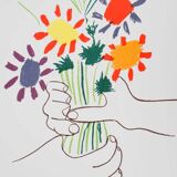 Pablo Picasso: The Bouquet of Peace, signed lithograph