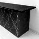 Marquina Black Marble lacquer Italian Post Modern Sideboard, 1980s