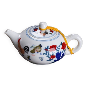 Retro color chicken pattern teapot Kung Fu tea set single pot