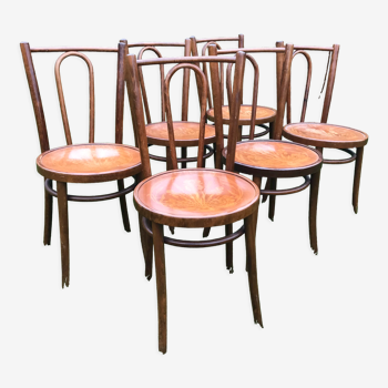 Lot de 6 chaises bistrot vintage