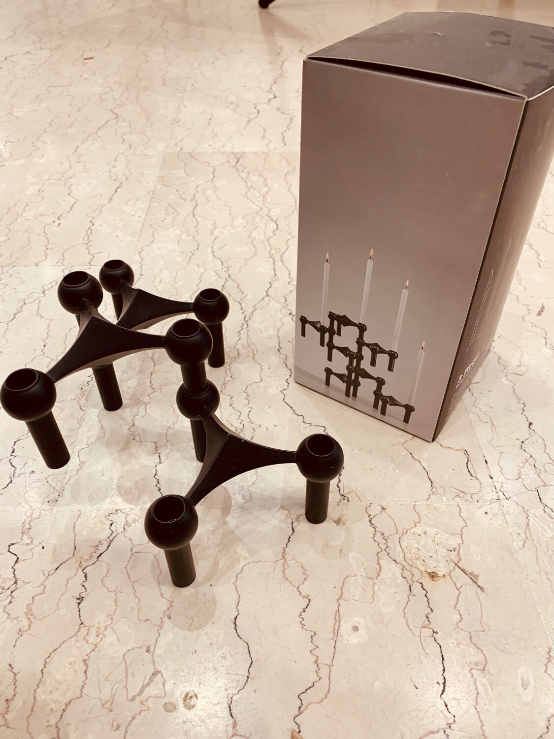 Stoff Nagel candle holders