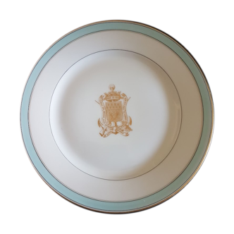 Assiette décorative ancienne céramique F. Lestienne  amiens pour cercle sous-officiers