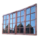 Glass window h141xl263 in oak 4 leaves