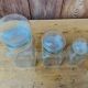 Trio of apothecary jar in transparent glass.
