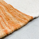 Kilim Moroccan Berber ecru mottled orange pattern 350x236cm