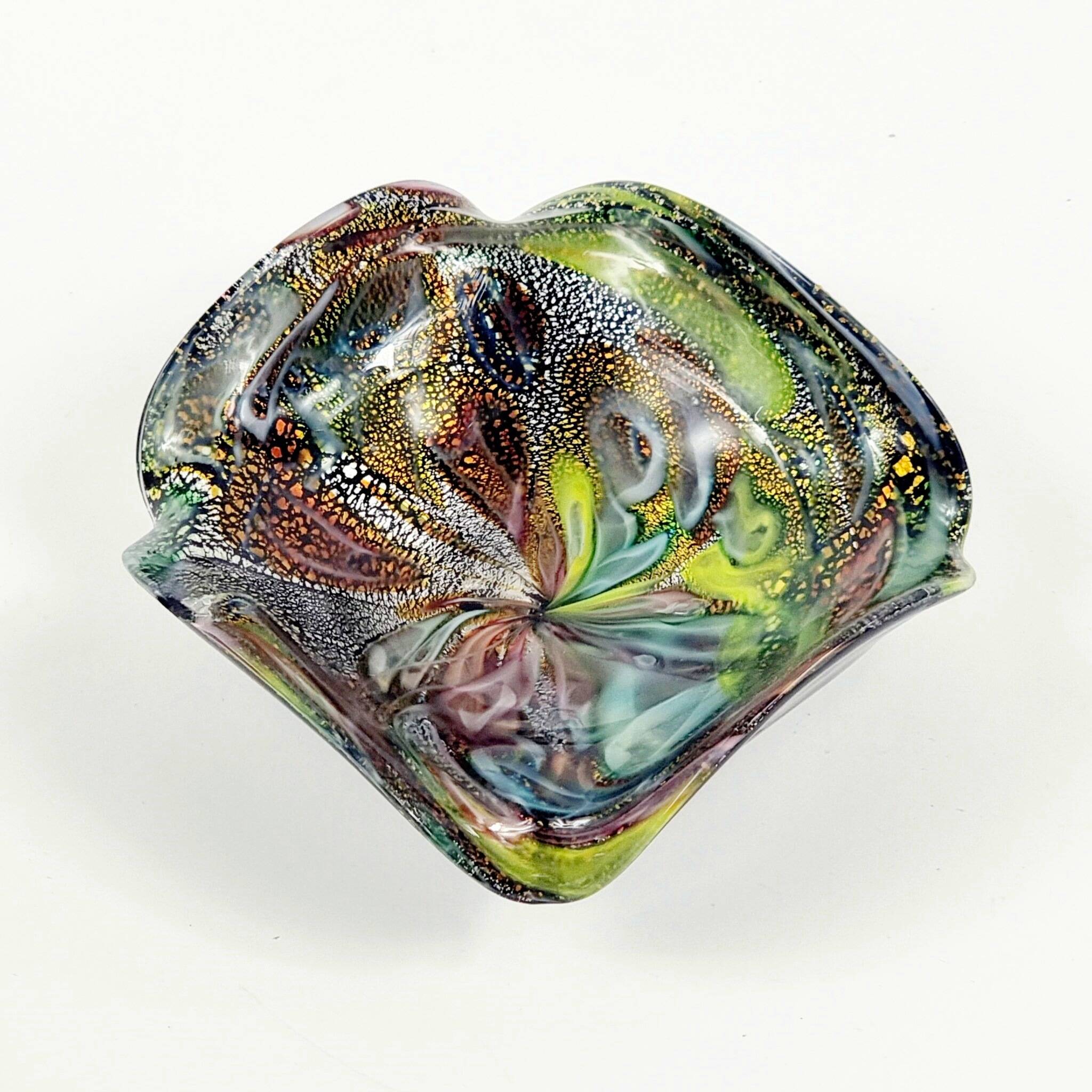 Pair of Mid Century Murano Glass Bowls by Dino Martens for AVEM (Italy, 1950s/1960s)