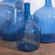 Antique blue demijohns (circa 1920). 3-piece set #1