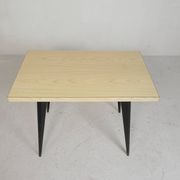 Bistro table Henri Julien, model Tolix T55 with a Formica top, 1950s.