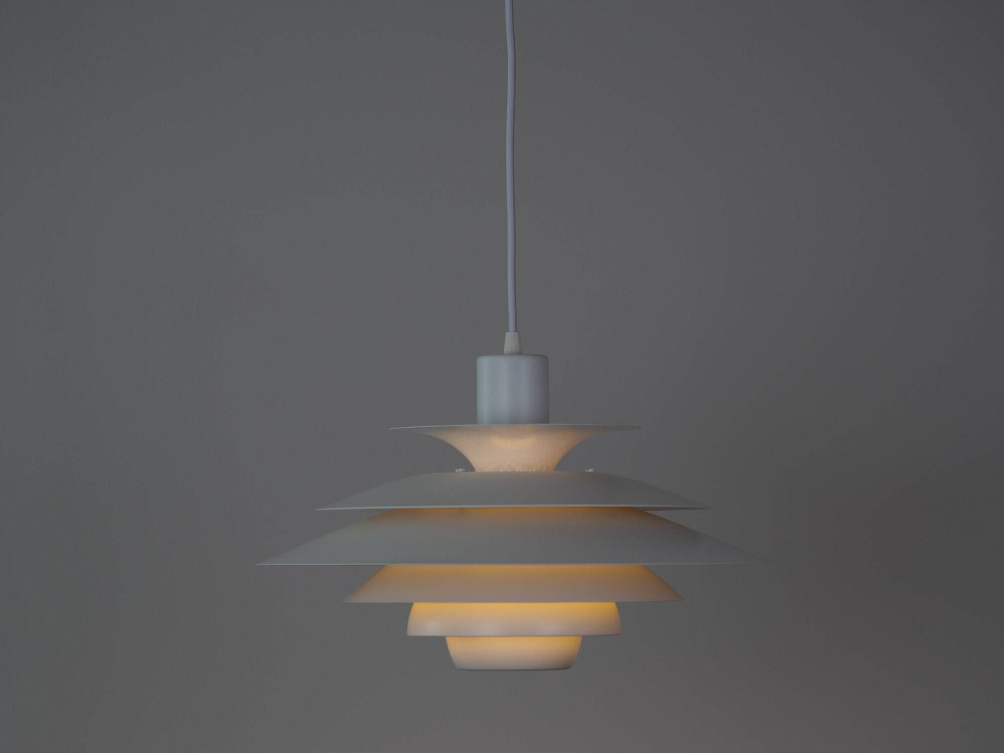 Danish vintage Verona pendant lamp by Kurt Wiborg, Jeka, 1980s