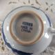 Set of 8 tea cups and sub-cups décor blue Asian landscape