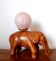 Clichy glass elephant lamp, Art Deco