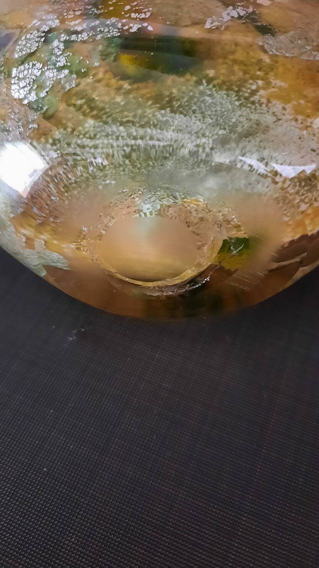 Vintage blown glass artistic vase