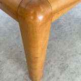 Old dining table with extension Scandinavian design from the 70s solid beech