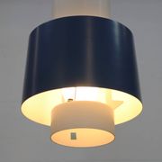 Old Danish design lamp in white/gray and blue colours - Denmark 60's