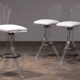 Plexiglass lucite bar stools and chrome swivel bar chairs,Hill Manufacturers
