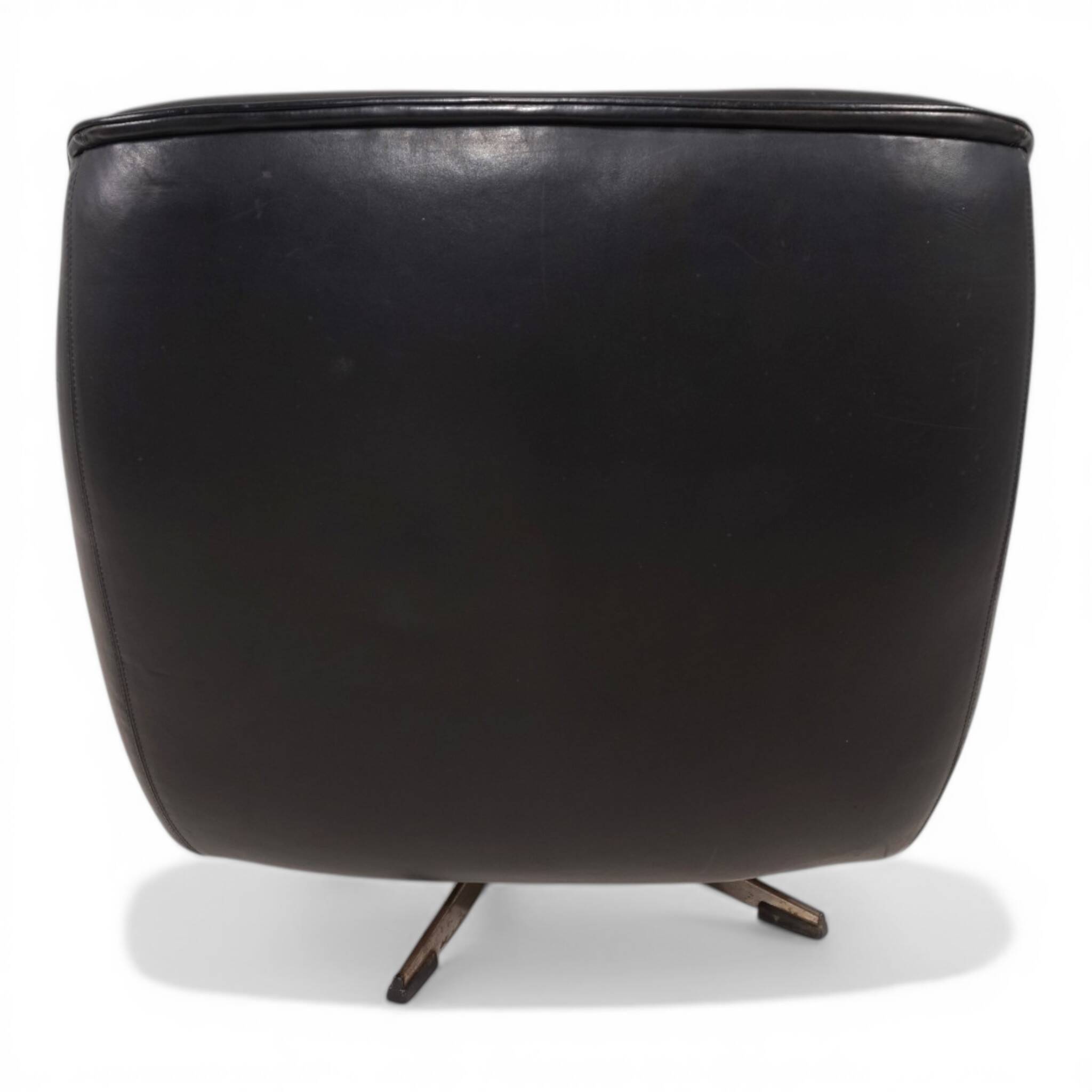 ESA 802 Black Leather Lounge Chair by Werner Langenfeld, 1970