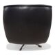 ESA 802 Black Leather Lounge Chair by Werner Langenfeld, 1970