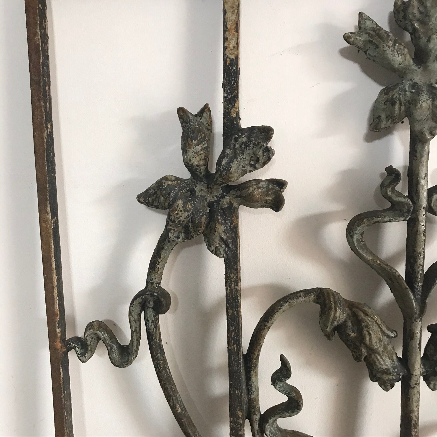 Grille de porte art nouveau en fonte
