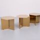3 tables d'appoint en laiton « Slit » de la marque danoise Hay