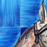 50s ceramic horse coffee table