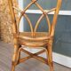 Bamboo and leather chair - 1960s - vintage - mid-century