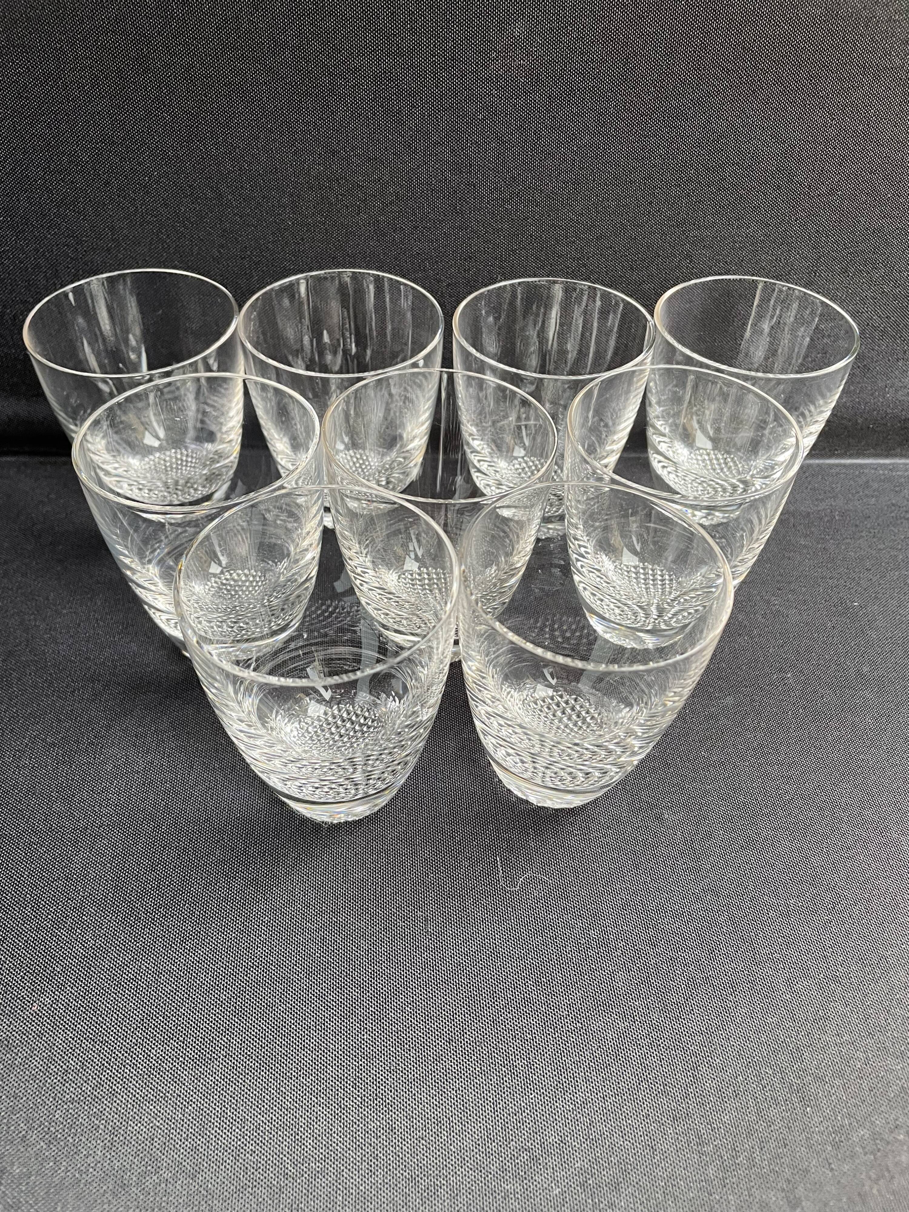 Large glasses (9) - Mid-century modern - Crystal