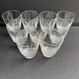 Large glasses (9) - Mid-century modern - Crystal