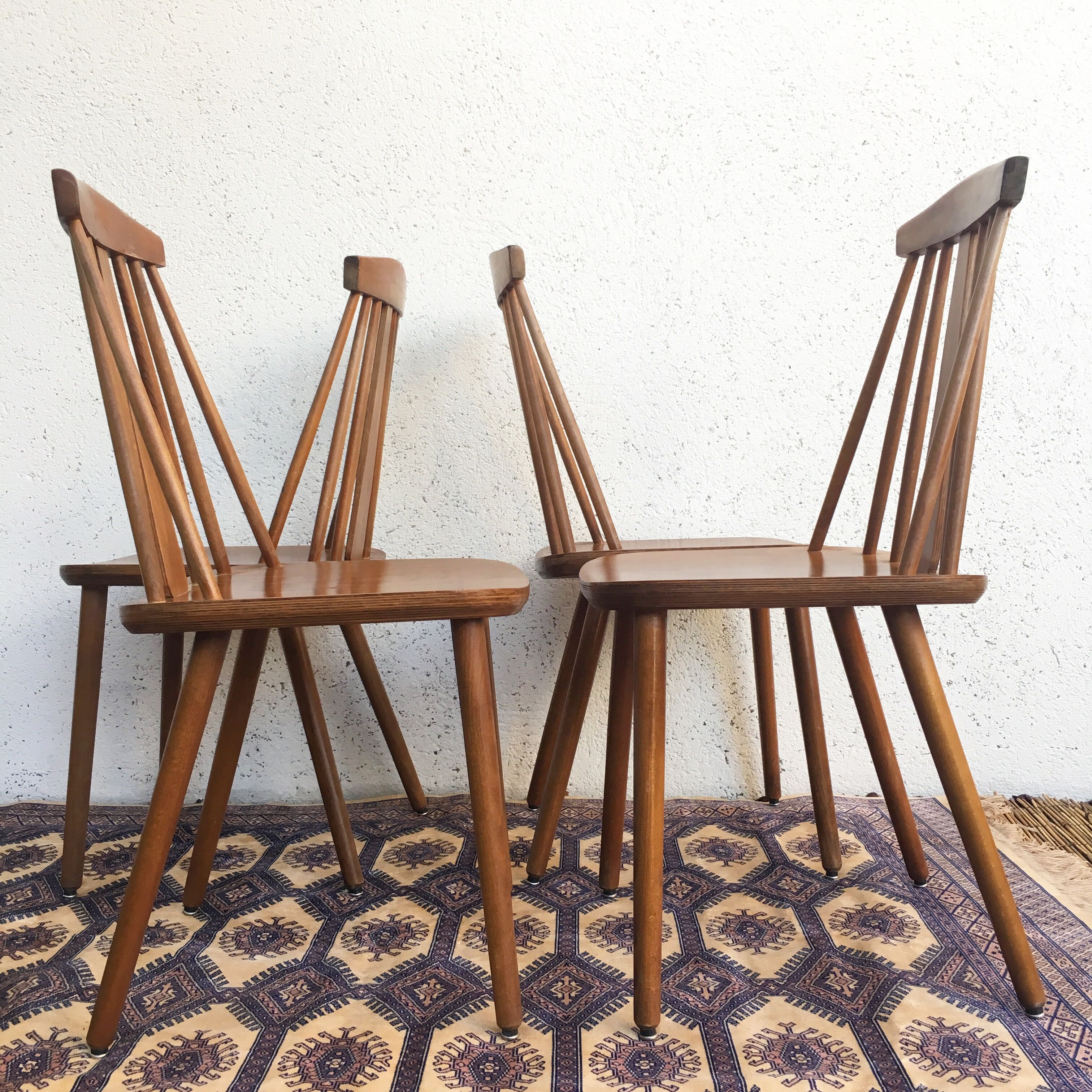 Set of 4 scandinavian chairs