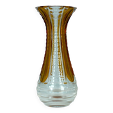Vase en verre bicolore