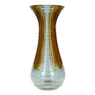 Vase en verre bicolore