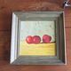 Huile sur panneau pommes vintage
