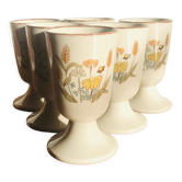 Set of 6 mazagrans in stoneware - coffee cups