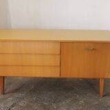 Small vintage blond wood sideboard