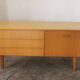 Small vintage blond wood sideboard