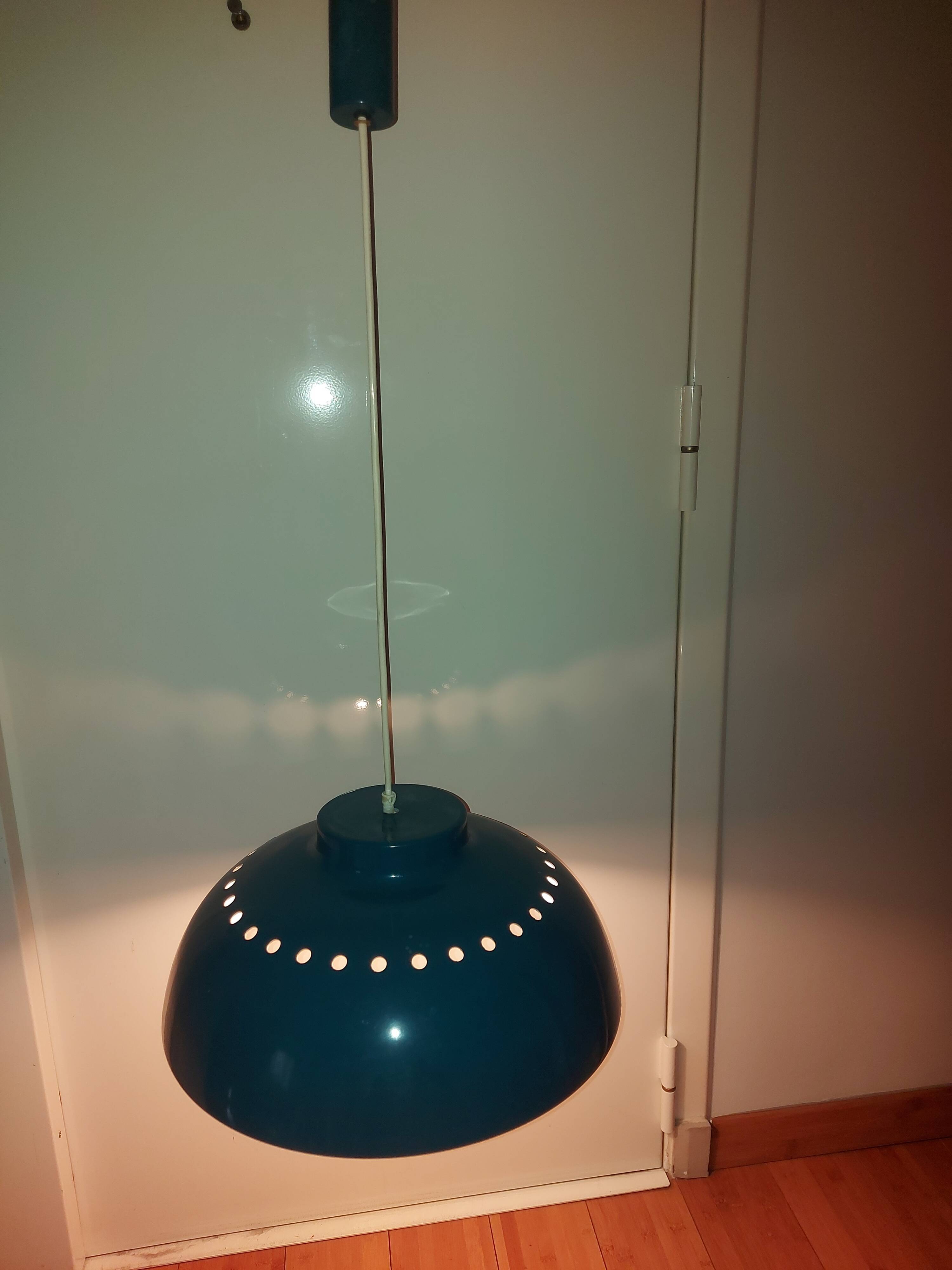 Metal pendant lamp Delmas 60's