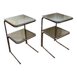 Two vintage 1970s bedside tables/coffee tables/side tables