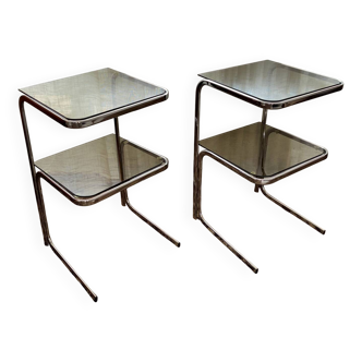 Deux tables de chevets/tables basses/tables d’appoint vintage 1970